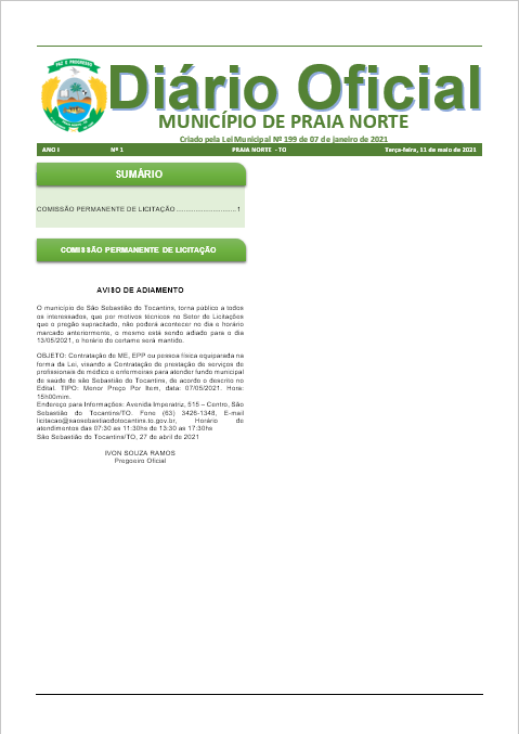 Diário Oficial - Edição 739