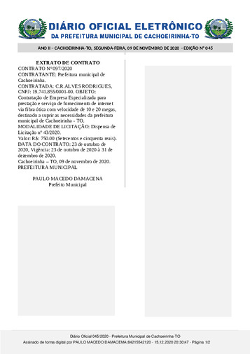 Diário Oficial - Edição 045