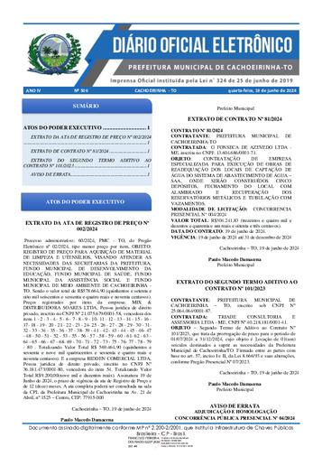 Diário Oficial - Edição 506