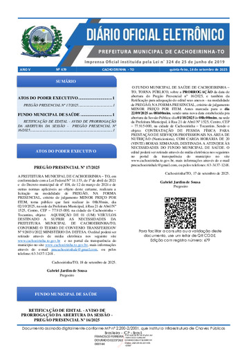 Diário Oficial - Edição 679