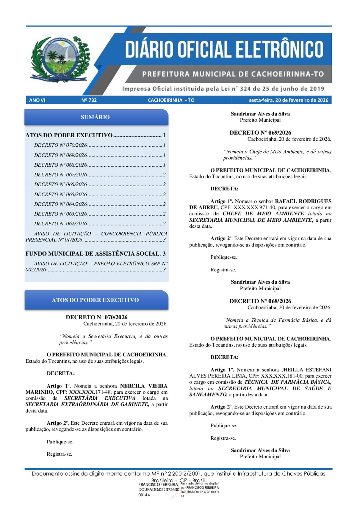 Diário Oficial - Edição 732