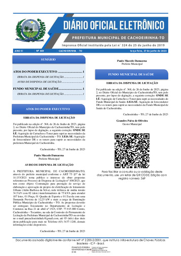 Diário Oficial - Edição 369