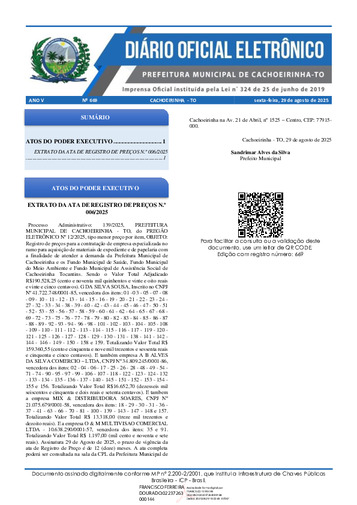 Diário Oficial - Edição 669