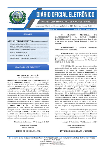 Diário Oficial - Edição 534