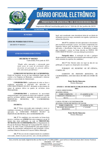 Diário Oficial - Edição 359