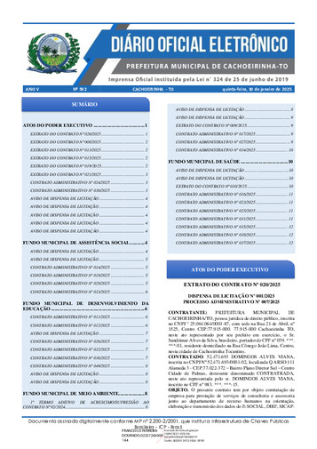 Diário Oficial - Edição 592