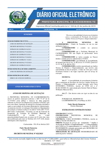Diário Oficial - Edição 324
