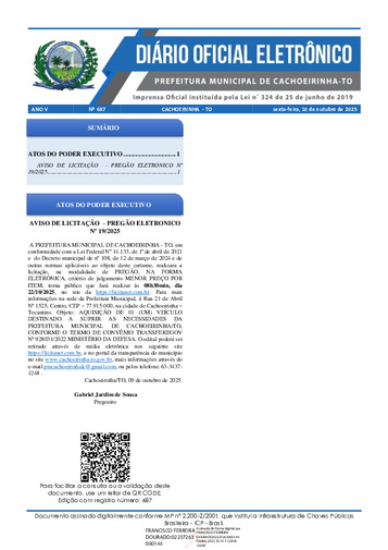 Diário Oficial - Edição 687