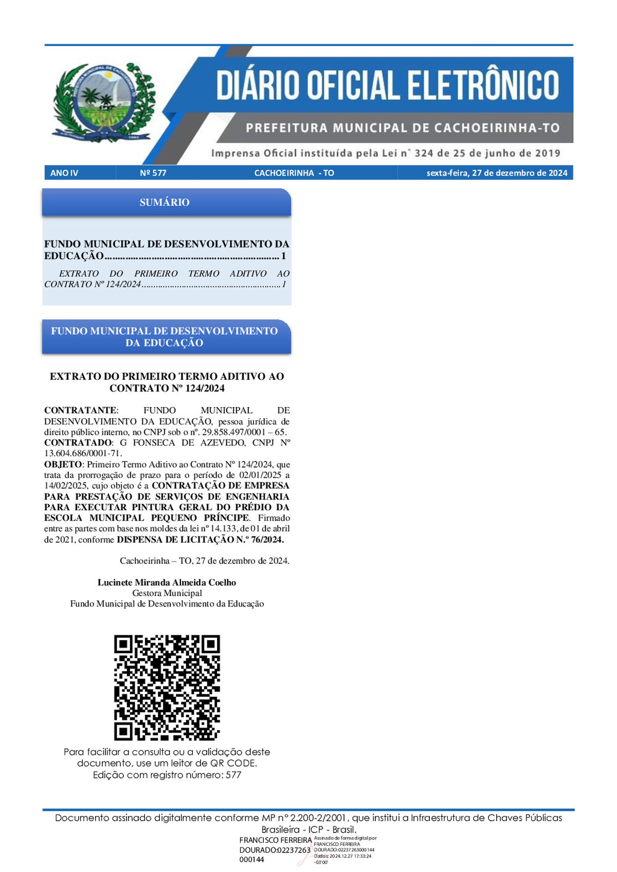 Diário Oficial - Edição 577