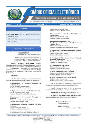 Diário Oficial - Edição 276