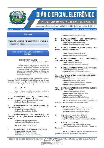 Diário Oficial - Edição 290