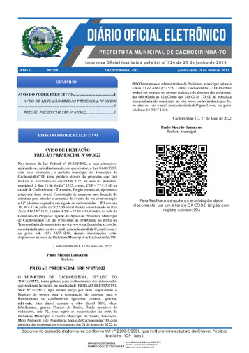 Diário Oficial - Edição 206