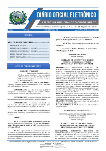 Diário Oficial - Edição 642