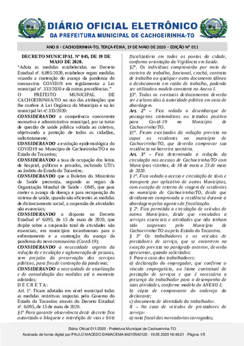 Diário Oficial - Edição 011