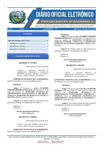 Diário Oficial - Edição 236