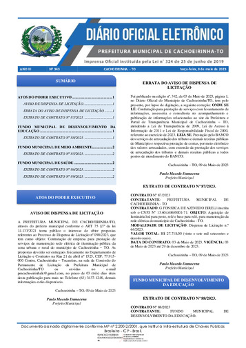 Diário Oficial - Edição 343