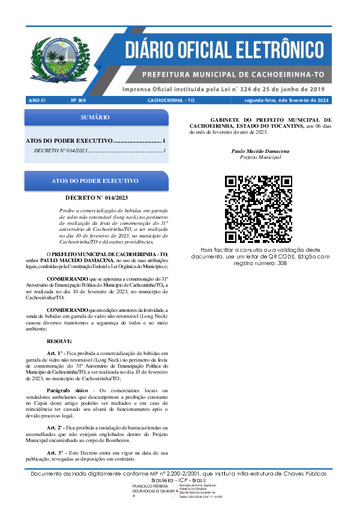 Diário Oficial - Edição 308