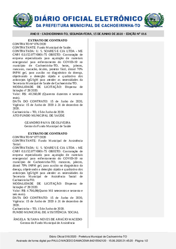 Diário Oficial - Edição 016