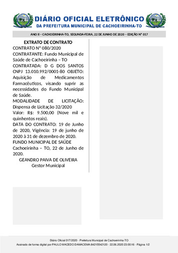 Diário Oficial - Edição 017