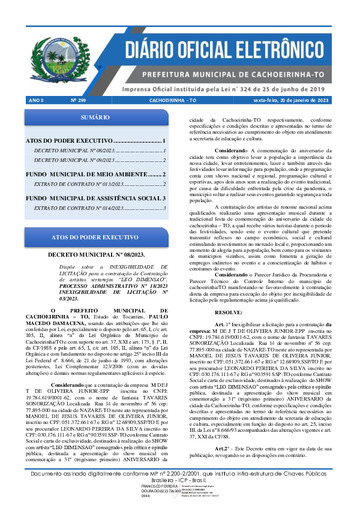 Diário Oficial - Edição 299