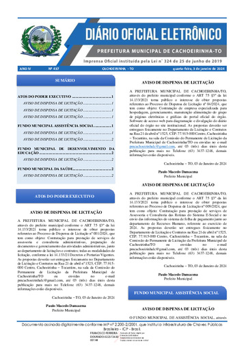 Diário Oficial - Edição 437