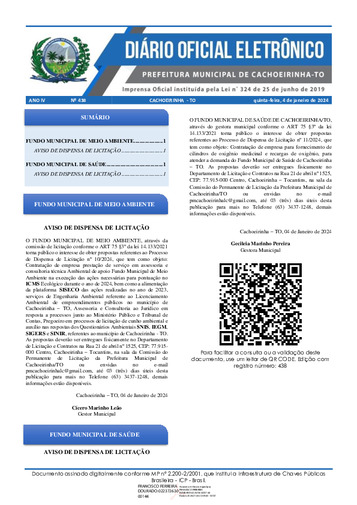 Diário Oficial - Edição 438