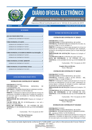 Diário Oficial - Edição 305