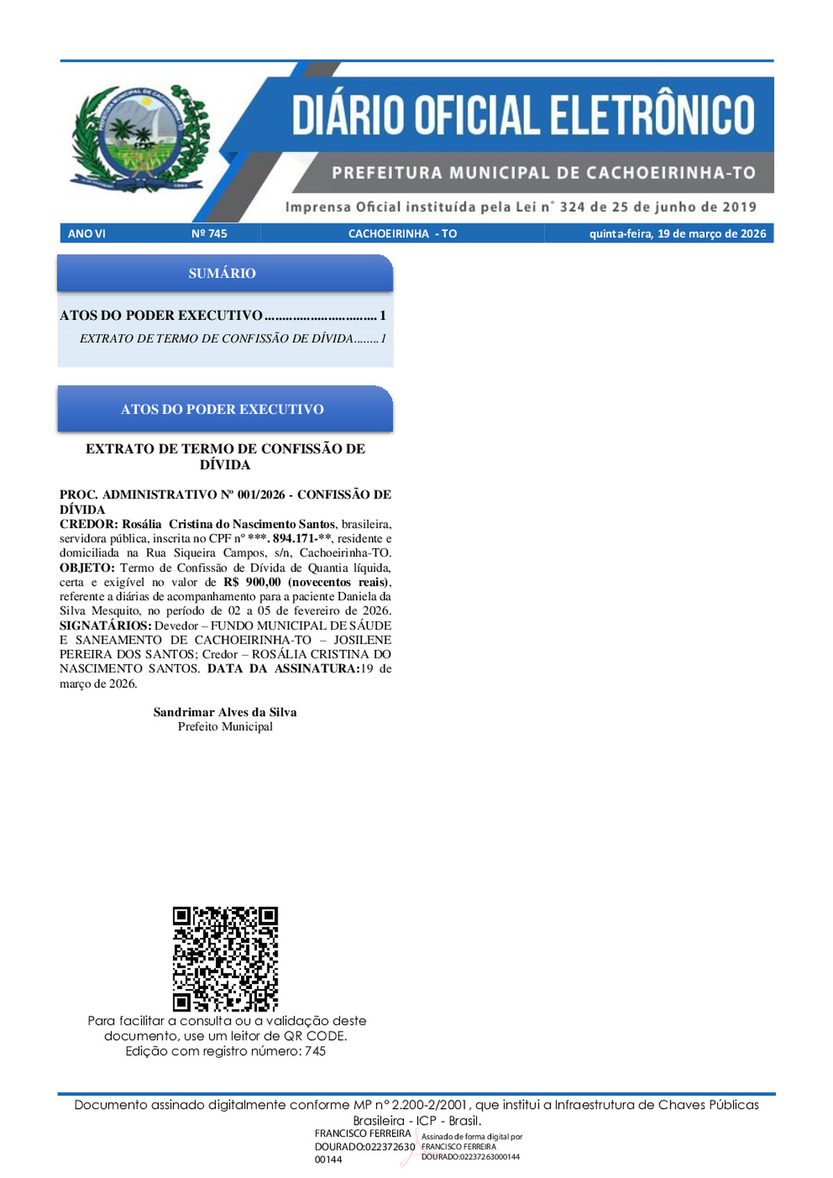 Diário Oficial - Edição 745