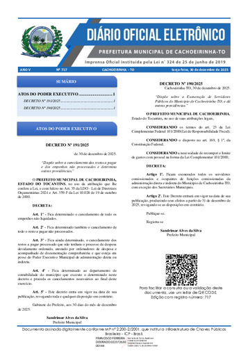 Diário Oficial - Edição 717