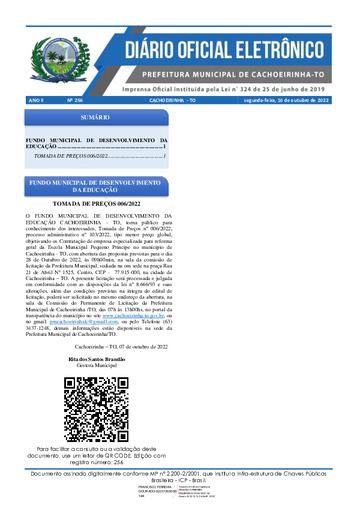 Diário Oficial - Edição 256