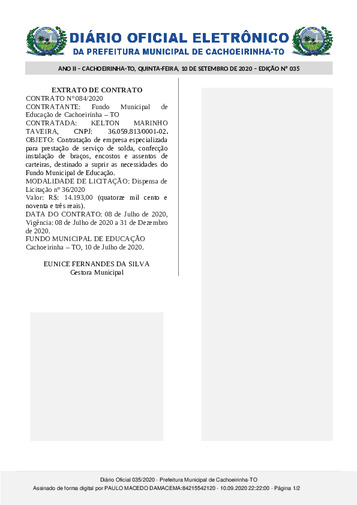 Diário Oficial - Edição 035