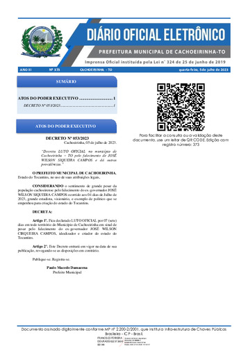Diário Oficial - Edição 373