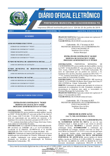 Diário Oficial - Edição 613