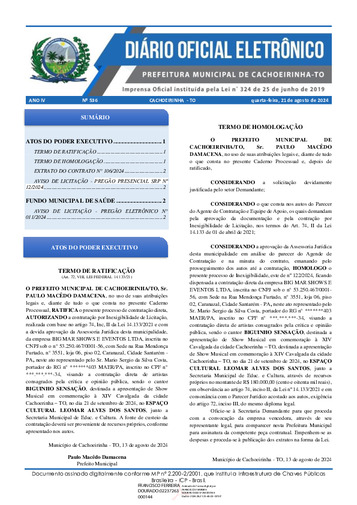 Diário Oficial - Edição 536